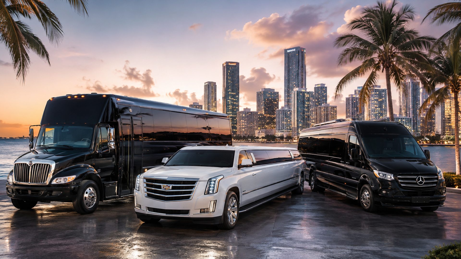 Miami party bus, limousine, and Sprinter van service