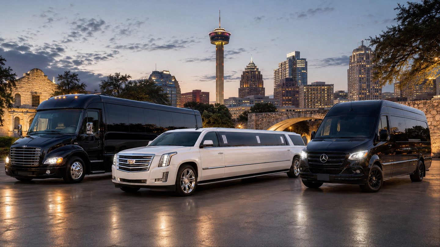 San Antonio party bus, stretch limousine, and Mercedes Sprinter luxury transportation