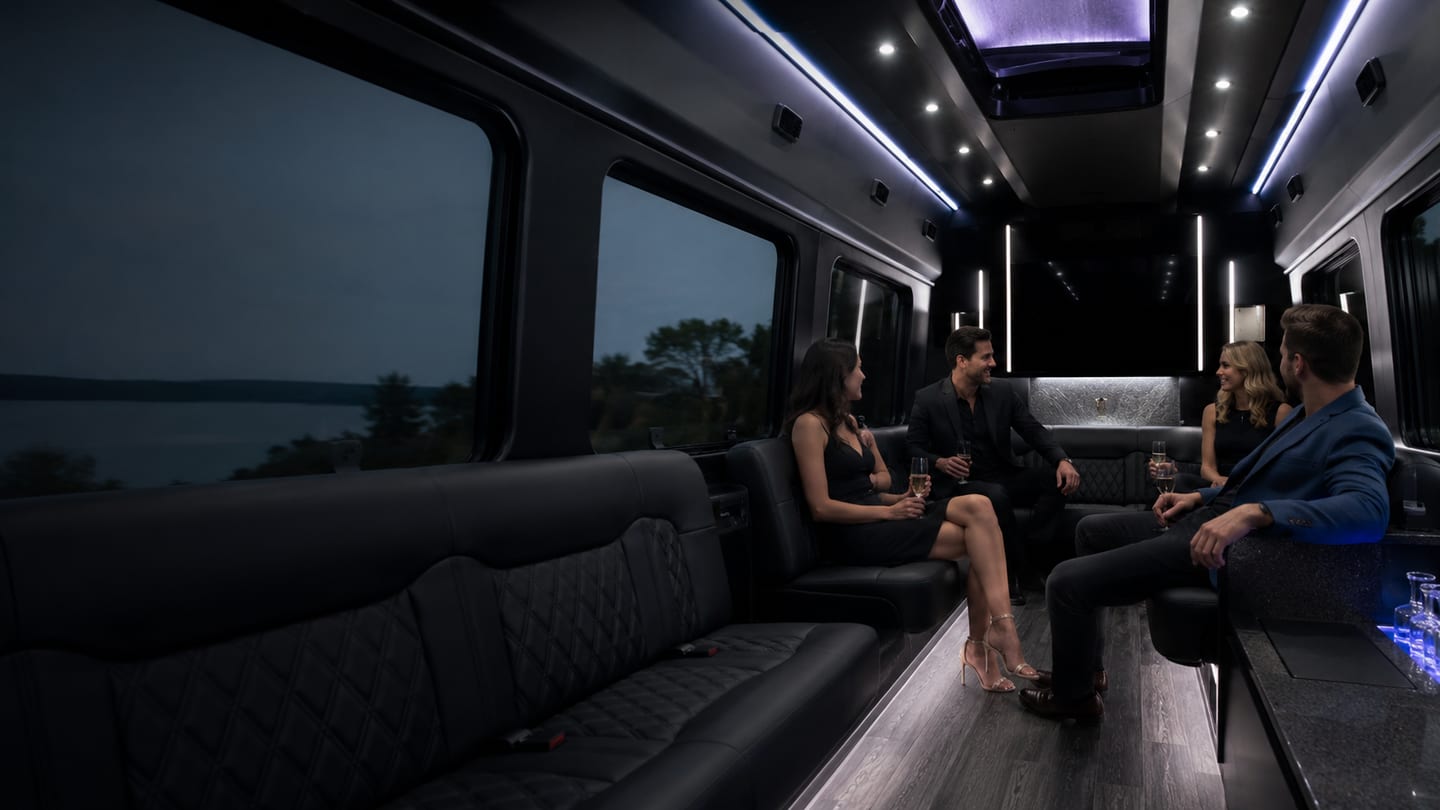 Party bus rental for birthdays, weddings, quinceañeras, concerts, and nightlife transportation